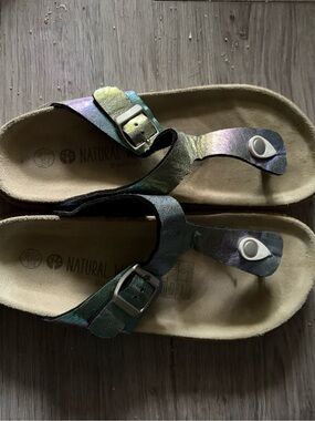 Esmara Natural Walk Iridescent Thong Sandals